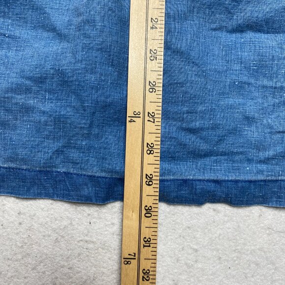 Tommy Bahama Linen Shirt L Blue Relax Short Sleeve Blue Beach Button Up - Picture 12 of 12